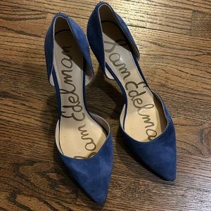 Sam Edelman blue suede pumps